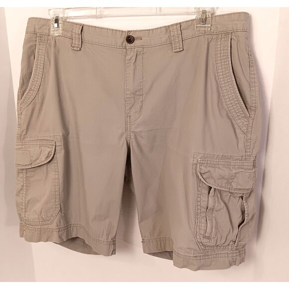 Vtg Ralph Lauren Cargo Shorts 38 Khaki Corduroy Baggy Utility Gorpcore Y2K Chaps - Picture 3 of 8